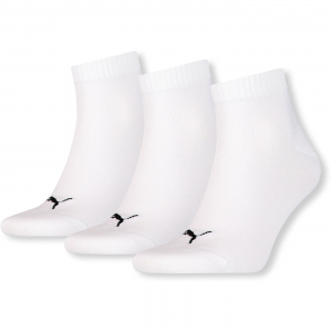einfarbige Quarter-Socken 3er-Pack Weiß